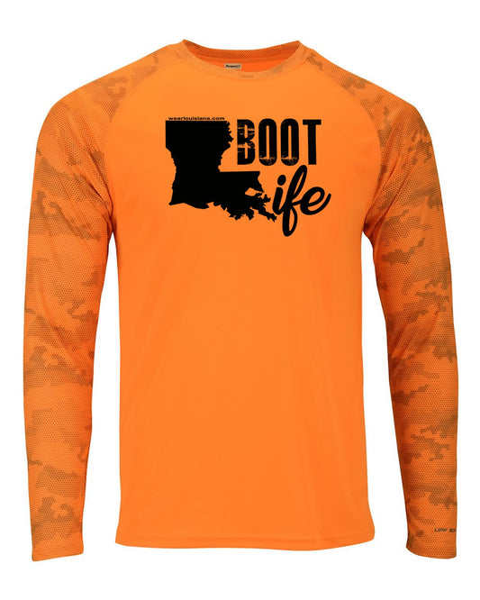 Orange Camo Long Sleeve: Boot Life