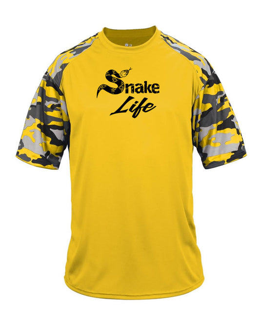 Snake Life Youth: Yellow Camo Sleeve