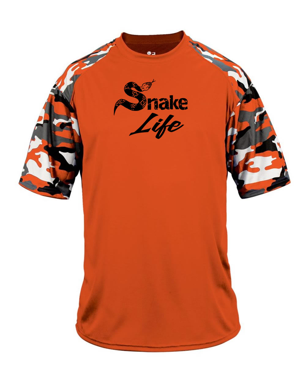 Snake Life Youth: Orange Camo Sleeve