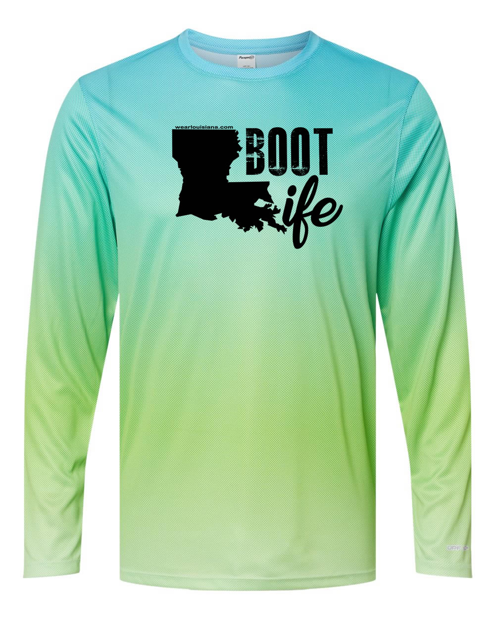 Blue and Green Long Sleeve: Boot Life