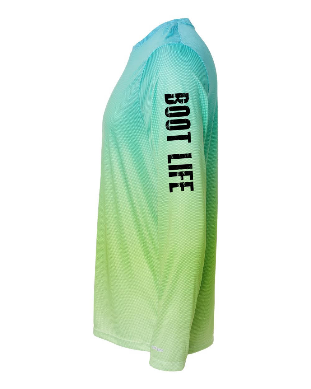 Blue and Green Long Sleeve: Boot Life