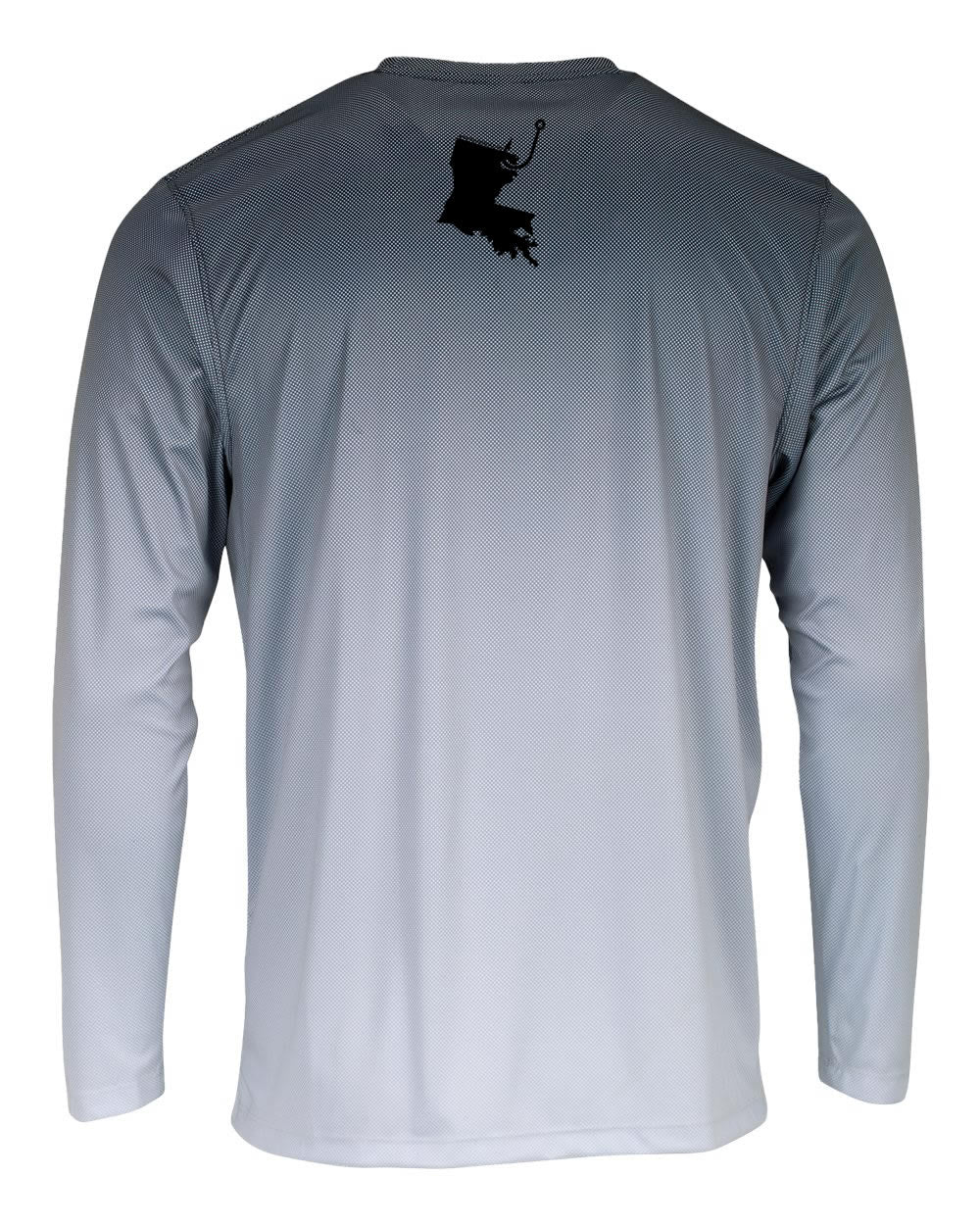 Grey Long Sleeve: Hooked on Louisiana